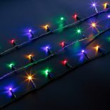 Fényfüzér - 30 m - színes - 600 LED - 220-240V - 6W - zöld kábel