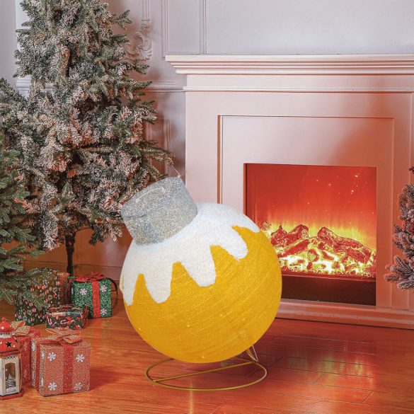 Világító dekoráció - gömbdísz - 60 LED - 60 x 83 cm - arany - 100-200V AC