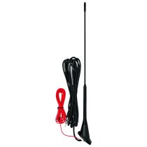   SAL 90557 autóantenna erősítővel, tetőre, VW Golf, M5 csavar, DIN csatlakozó, 400 mm, 52°, gumi burkolat