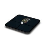 AENO ABS0002S BS2S testmérleg,  180 kg-ig terhelhető, SMART funkciók, profilok, BMI index elemzés, színes kijelző