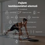 AENO ABS0002S BS2S testmérleg,  180 kg-ig terhelhető, SMART funkciók, profilok, BMI index elemzés, színes kijelző