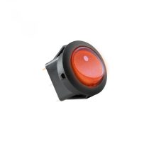   Home AKV 01 világítós billenőkapcsoló, 1 áramkör - 2 állás, 12 V, piros, kerek