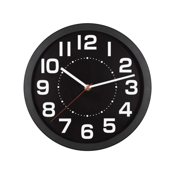 Home AWC250BK fali óra, üveg előlap, kontrasztos, jól leolvasható számlap, 1xAA elem tápellátás, átmérő 250mm