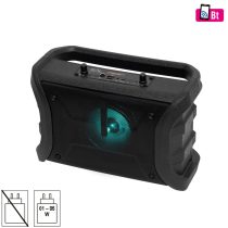   SAL BTWORKY munka és szabadidő hangszóró, 8 W, FM rádió, BT TWS, USB/microSD, AUX, RGB LED, USB-C töltőkábel, ~20 h üzemidő