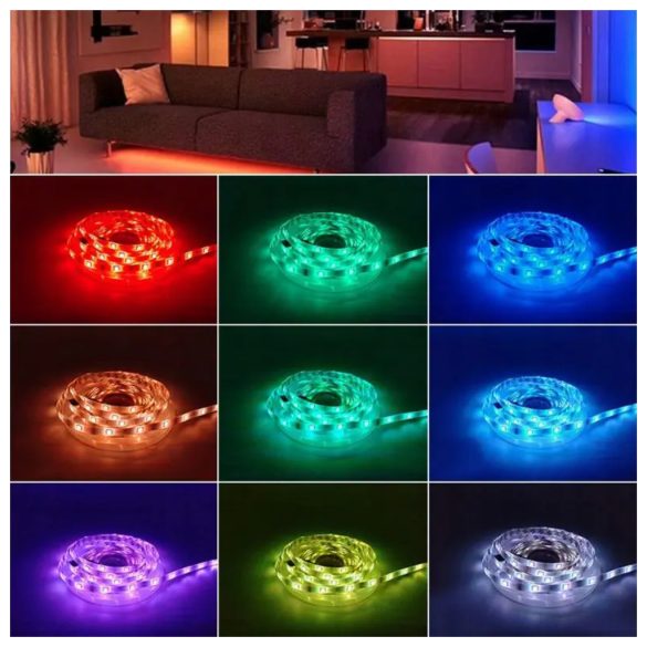 RGB LED szalag - 5 m - 60 LED / m - IP65