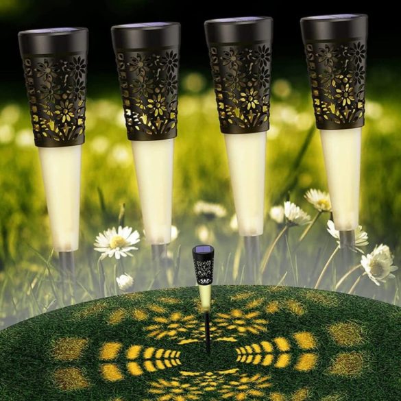 LED szolár lámpa - 5 LED - leszúrható - 600 mAh