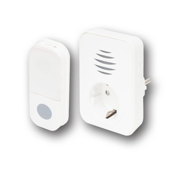 Home DBA1101AC vezeték nélküli csengő, elemes nyomógomb, max 150m hatótáv, 38 dallam, IP44 nyomógomb