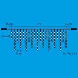 Home DLFJ 200F/WW LED-es sziporkázó fényfüggöny, 5 m / 200 db melegfehér LED, állófényű, fehér vezeték, sorolható, kül- és beltéri kivitel