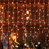   Home DLFJ 200/WW LED-es fényfüggöny, 5 m / 200 db melegfehér LED, állófényű, fehér vezeték, sorolható, kül- és beltéri kivitel