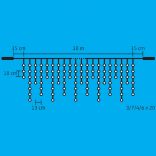 Home DLFJ 400F/WW sziporkázó fényfüggöny, 10 m / 400 db melegfehér LED, állófényű, fehér vezeték, sorolható, kül- és beltéri kivitel
