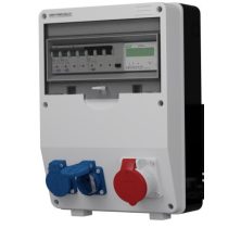   TD-S/FI szerelt ipari doboz installációval , 1x(5P16A), 2x(2P+F), fi-relé+fogyasztásmérő