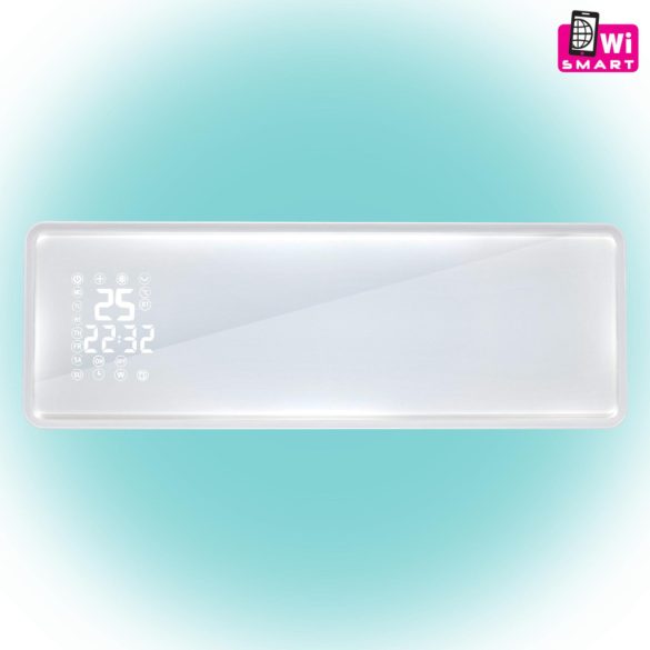 Home FKF 54203 fali smart elektromos ventilátoros fűtőtest, 1000W/2000W, távirányító, üveg előlap, fehér