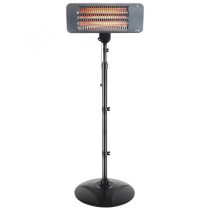   Home FK 272 álló elektromos karccsöves kültéri hősugárzó, 650W/1350W,  IPX4 védelem, fekete