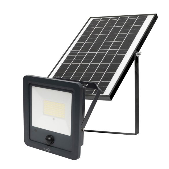 Napelemes LED reflektor, 112 db SMD LED, 1800lm, mozgásérzékelő, IP65 védettség, szolárpanel, távirányítható