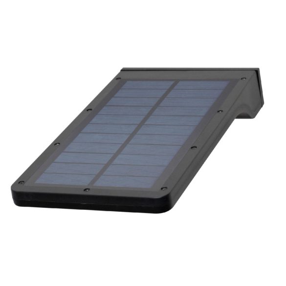 Napelemes LED reflektor, 300 lm, PIR mozgásérzékelő, 120° 5m, 36 db hidegfehér SMD LED, energiatakarékos, műanyag, IP44