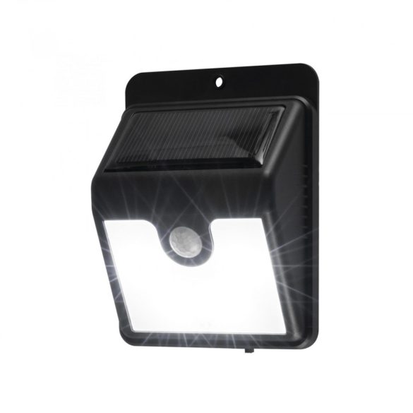 1SOLAR Szolárpaneles LED lámpa mozgásérzékelővel, fekete