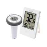 Home HCP60 vezeték nélküli úszó hőmérő, külső-belső hőmérséklet, min/max hőmérsékletek rögzítése, pontos idő, elemes működtetés