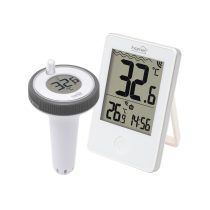   Home HCP60 vezeték nélküli úszó hőmérő, külső-belső hőmérséklet, min/max hőmérsékletek rögzítése, pontos idő, elemes működtetés
