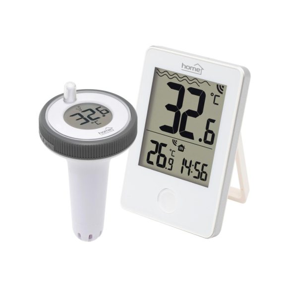Home HCP60 vezeték nélküli úszó hőmérő, külső-belső hőmérséklet, min/max hőmérsékletek rögzítése, pontos idő, elemes működtetés