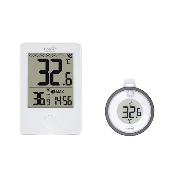 Home HCP60 vezeték nélküli úszó hőmérő, külső-belső hőmérséklet, min/max hőmérsékletek rögzítése, pontos idő, elemes működtetés