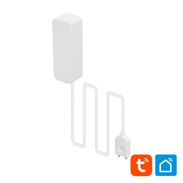 Home HSWAS vízszivárgás érzékelő, mosógép, mosogatógép, kazán, szivattyú, Smart Life, Tuya Smart, okos otthon, telefonos értesítés, automatizálás, eszközvezérlés, riasztás