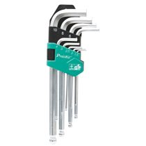   Home HW-229B imbuszkulcskészlet, gömbfejű fél, króm-vandánium, 9 darabos