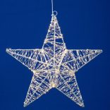 Home KAD40 csillag fém dekoráció, 320db melegfehér micro LED, fém kivitel, 5m tápkábel, adapteres tápellátás, beltéri kivitel