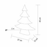 Home KAD45 fém fenyő dekoráció, 160db melegfehér micro LED, 5 m tápvezeték, adapteres tápellátás, beltéri kivitel