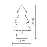 Home KAD 19 PINE karácsonyfa asztaldísz, 20 db LED, ABS műanyag, 21 x 39 cm