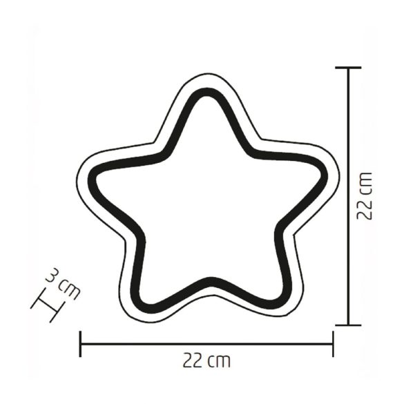 Home KAD 27 fa asztaldísz, csillag, LED neon-light szalag, melegfehér