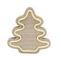   Home KAD 28 fa asztaldísz, fenyő, LED neon-light szalag, melegfehér