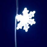 HOME KAF50WH LED-es hópehely fényfüggöny, 1,35 m, 50 db hidegfehér LED, hálózati tápellátás, beltéri kivitel