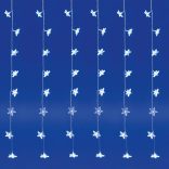 Home KAF 48L LED-es csillag fényfüggöny, 1,5x1 m / 48 db hidegfehér LED csillag figurákban, átlátszó vezeték, hálózati adapter, beltéri kivitel