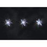 Home KAF 48L LED-es csillag fényfüggöny, 1,5x1 m / 48 db hidegfehér LED csillag figurákban, átlátszó vezeték, hálózati adapter, beltéri kivitel