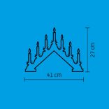Home KAL 01 gyertyapiramis, beltéri kivitel, 7 db melegfehér állófényű LED, 10 cm magas gyertyák, piros