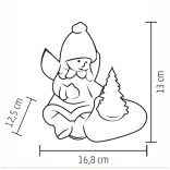Home KDC 13 LED-es kerámia angyal figura, 1 db LED, fenyőfa