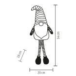 Home KDD 54 manó dekoráció, 3 db villogó LED, szövet, plüss