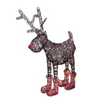   Home KDR 1 LED-es szarvas, rudolf, 100 db állófényű LED, IP44, fémváz, műrattan, kültéri, beltéri