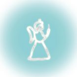 Home KID 413 angyal ablakdísz, 8 db LED, öntapadós elemtartó