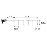 HOME KJL288 jégcsap fényfüzér, 3,5m hosszú, 288db hidegfehér SMD LED, 8db jégcsap/36db LED, hálózati adapter, kül- és beltéri kivitel