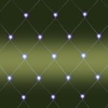 Home KLN 240C/WH LED-es háló, 3x3 m / 240 db hidegfehér LED, zöld vezeték, állófényű, hálózati adapter, kül- és beltéri kivitel