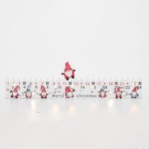  Home KLW25 LED-es adventi naptár, 7db LED világítás, fa alapanyag, elemes tápellátás, beltéri kivitel