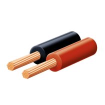   SAL KL 0,15 hangszóróvezeték, piros-fekete, 2 x 0,15 mm2, 0,1 mm elemi szál, 100 m/ tekercs