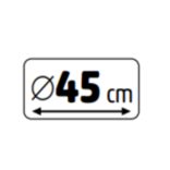 HOME KMK45LED LED-es műkoszorú, 45 cm, 35 db melegfehér LED, 8 programos, időzítés, 2D tűlevél, elemes tápellátás, beltéri kivitel