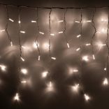 HOME KSFW200WW sorolható fényfüggöny, 4 méter, 200db melegfehér LED, fehér vezeték, kül- és beltéri kivitel