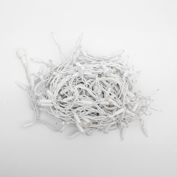 HOME KSFW200WW sorolható fényfüggöny, 4 méter, 200db melegfehér LED, fehér vezeték, kül- és beltéri kivitel