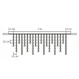 Home KSF 100/WH LED-es sorolható fényfüggöny, kül- és beltéri kivitel, 100 db hidegfehér LED, 2 méter