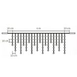 Home KSF 200/WW LED-es fényfüggöny, 4 m / 200 db melegfehér LED, állófényű, fekete vezeték, sorolható, kül- és beltéri kivitel