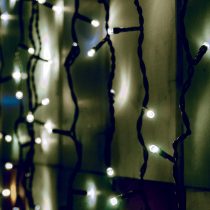   Home KSF 204/WH LED-es fényfüggöny, 2x2 m / 204 db hidegfehér LED, állófényű, fekete vezeték, sorolható, kül- és beltéri kivitel