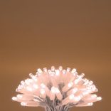 HOME KSIW100WW sorolható fényfüzér, 10 méter , 100db melegfehér LED, fehér vezeték, kül- és beltéri kivitel